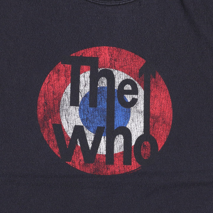 00'S THE WHO Band T-shirt, Band T, Men's XL size unclear black type Vintage Second Hand
