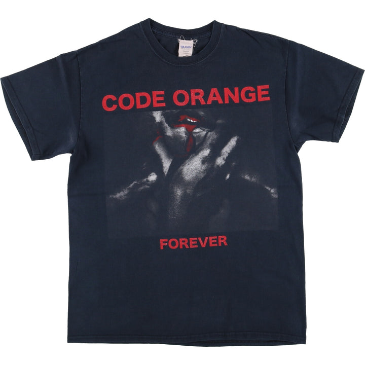 Gildan GILDAN CODE ORANGE Code Orange Band T-shirt Band Tee Men's M size cotton black type Vintage Second Hand