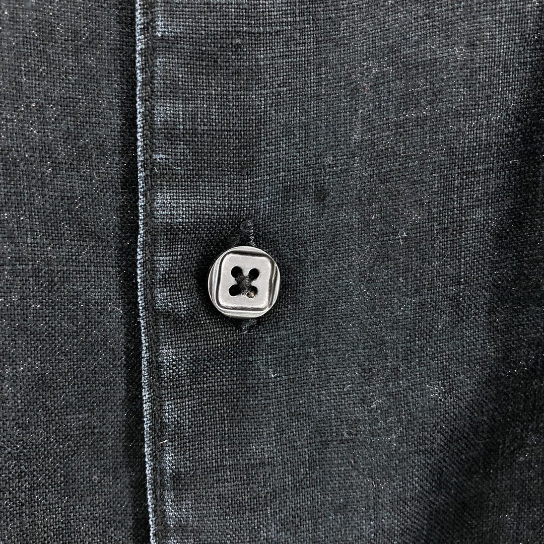 AXIS Short Sleeve Linen Shirt, Men's XL linen black type Vintage Second Hand