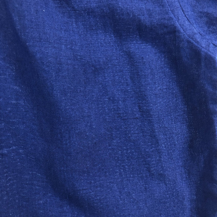 NAUTICA Short Sleeve Open Collar Rayon and Linen Box Shirt, Men's XXL linen navy blue type Vintage Second Hand