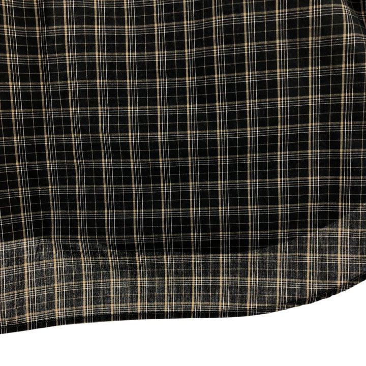 Ralph Lauren BLAKE short sleeve button down check shirt, men's size L cotton black type Vintage Second Hand
