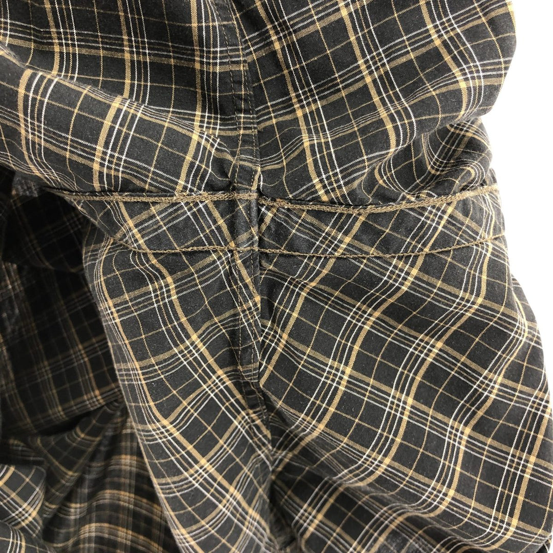 Ralph Lauren BLAKE short sleeve button down check shirt, men's size L cotton black type Vintage Second Hand