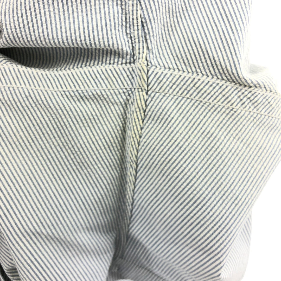 Ralph Lauren TILDEN seersucker short-sleeve button-down striped shirt, men's size XL cotton navy blue type Vintage Second Hand