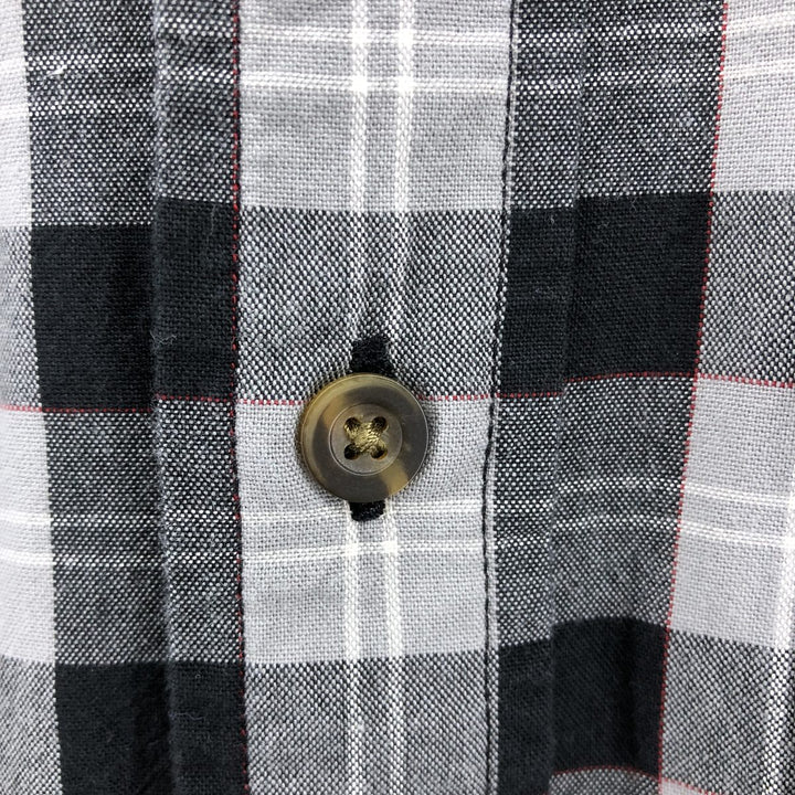 Carhartt Relaxed Fit Check Pattern Button-Down Short Sleeve Work Shirt, Men's Size Medium cotton black type Vintage Second Hand