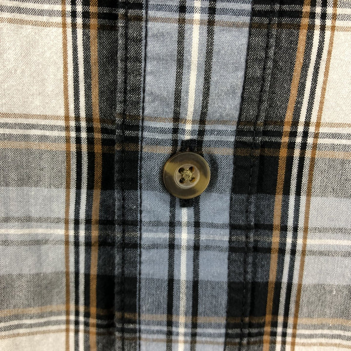 Carhartt RELAXED FIT Check Pattern Button-down Short Sleeve Work Shirt, Men's XXL cotton black type Vintage Second Hand