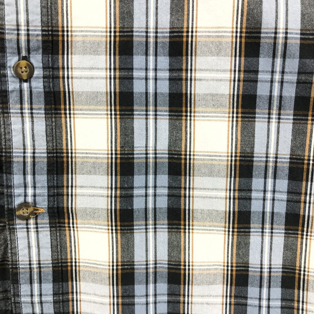 Carhartt RELAXED FIT Check Pattern Button-down Short Sleeve Work Shirt, Men's XXL cotton black type Vintage Second Hand