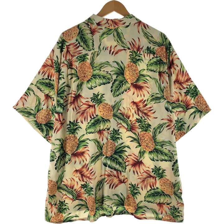 Reyn Spooner JOE KEALOHA'S Joe Kealohas All-over Pineapple Pattern Aloha Shirt Men's XXL unclear yellow type Vintage Second Hand