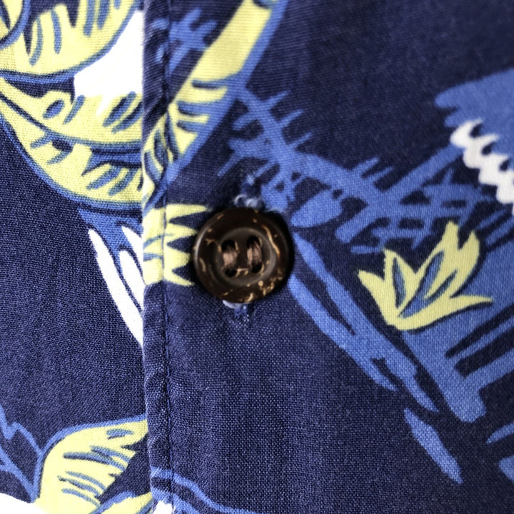 80s-90'S Reyn Spooner Diamond Head Tag All-Over Rayon Hawaiian Aloha Shirt Men's XL Vintage Rayon navy blue type Vintage Second Hand