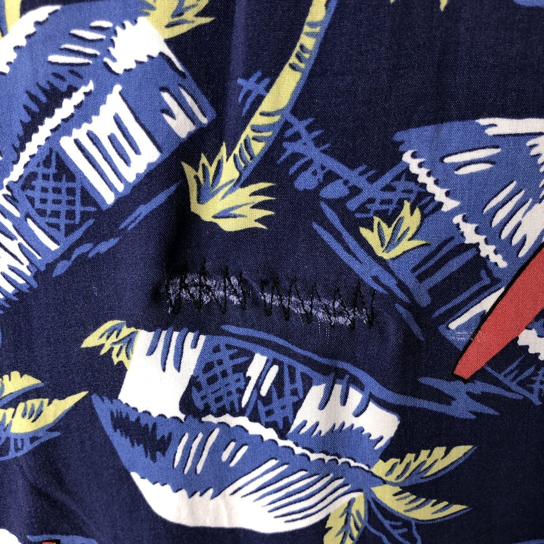 80s-90'S Reyn Spooner Diamond Head Tag All-Over Rayon Hawaiian Aloha Shirt Men's XL Vintage Rayon navy blue type Vintage Second Hand