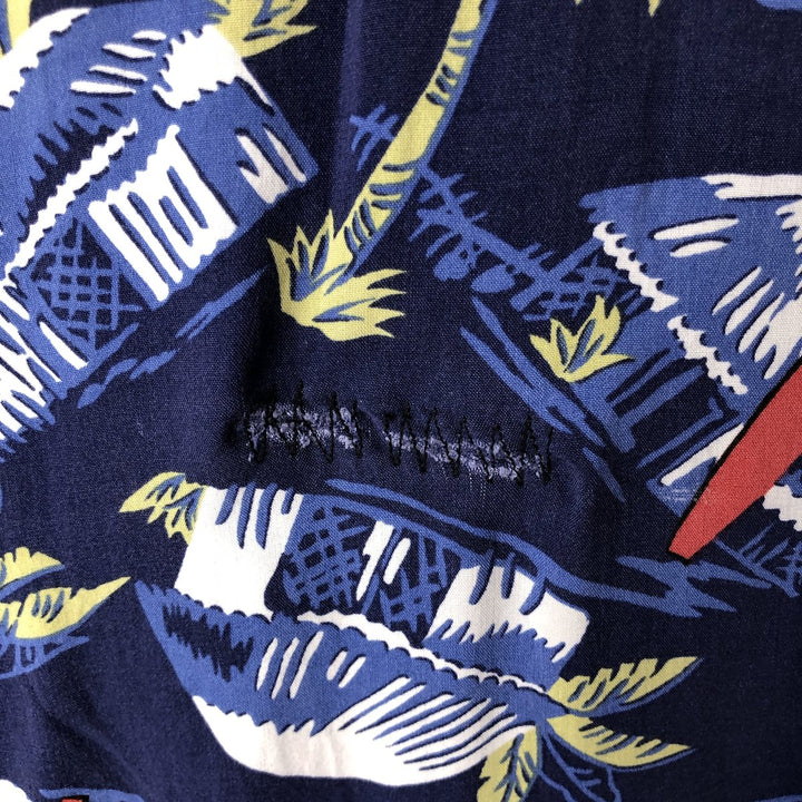 80s-90'S Reyn Spooner Diamond Head Tag All-Over Rayon Hawaiian Aloha Shirt Men's XL Vintage Rayon navy blue type Vintage Second Hand