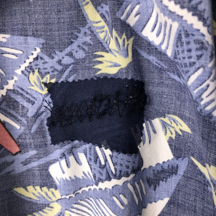80s-90'S Reyn Spooner Diamond Head Tag All-Over Rayon Hawaiian Aloha Shirt Men's XL Vintage Rayon navy blue type Vintage Second Hand
