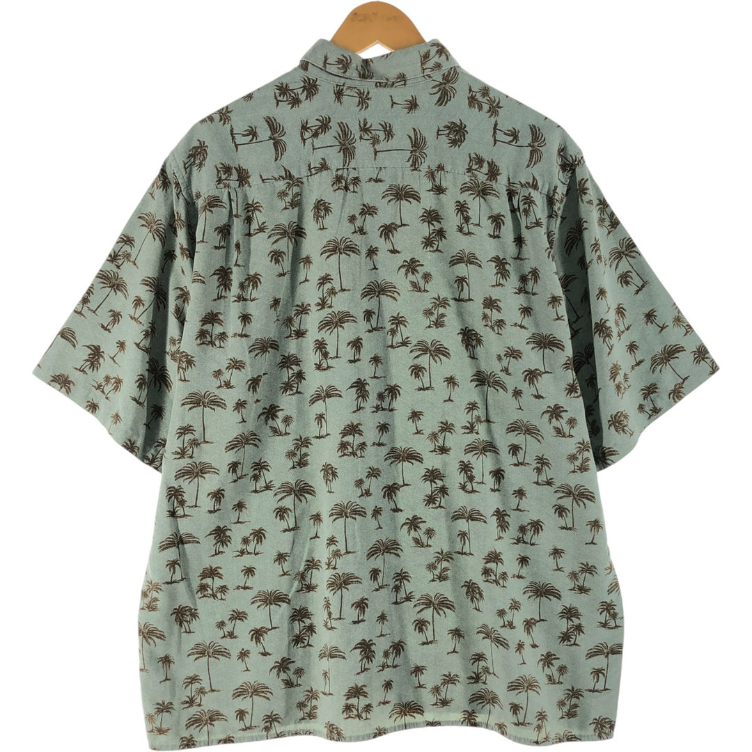 80s-90'S Reyn Spooner Diamond Head Tag All-Over Rayon Hawaiian Aloha Shirt Box Shirt Men's M Size Rayon green type Vintage Second Hand