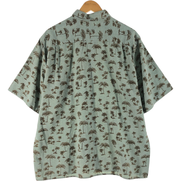 80s-90'S Reyn Spooner Diamond Head Tag All-Over Rayon Hawaiian Aloha Shirt Box Shirt Men's M Size Rayon green type Vintage Second Hand