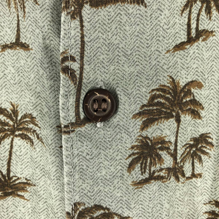 80s-90'S Reyn Spooner Diamond Head Tag All-Over Rayon Hawaiian Aloha Shirt Box Shirt Men's M Size Rayon green type Vintage Second Hand