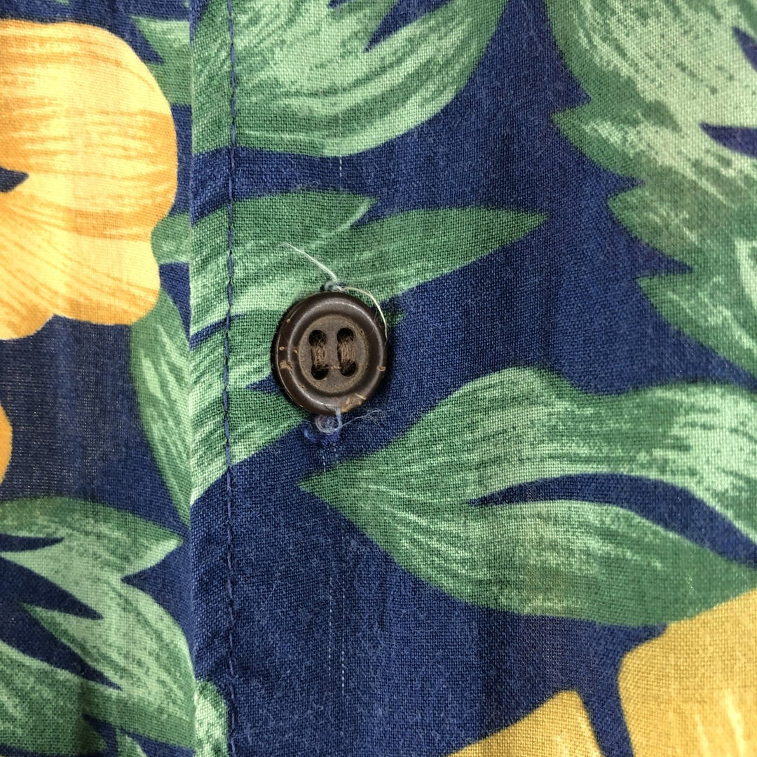 80s-90'S Reyn Spooner Diamond Head Tag All-Over Rayon Hawaiian Aloha Shirt Box Shirt Men's XL Size Rayon blue type Vintage Second Hand