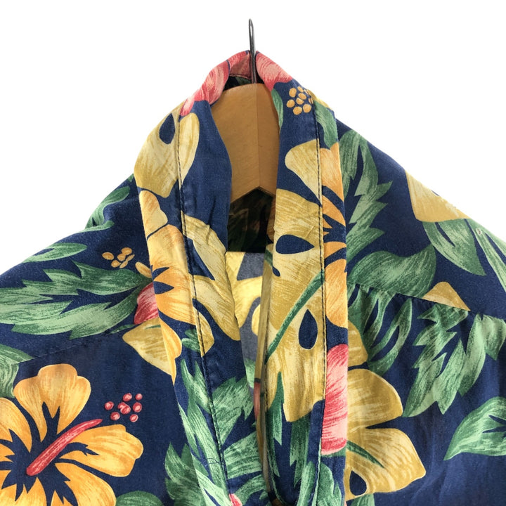 80s-90'S Reyn Spooner Diamond Head Tag All-Over Rayon Hawaiian Aloha Shirt Box Shirt Men's XL Size Rayon blue type Vintage Second Hand