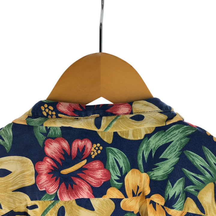 80s-90'S Reyn Spooner Diamond Head Tag All-Over Rayon Hawaiian Aloha Shirt Box Shirt Men's XL Size Rayon blue type Vintage Second Hand