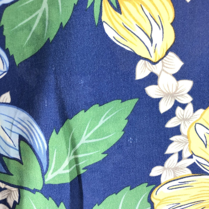 80s-90'S Reyn Spooner Diamond Head Tag All-Over Rayon Hawaiian Aloha Shirt Box Shirt Men's L Size Rayon blue type Vintage Second Hand