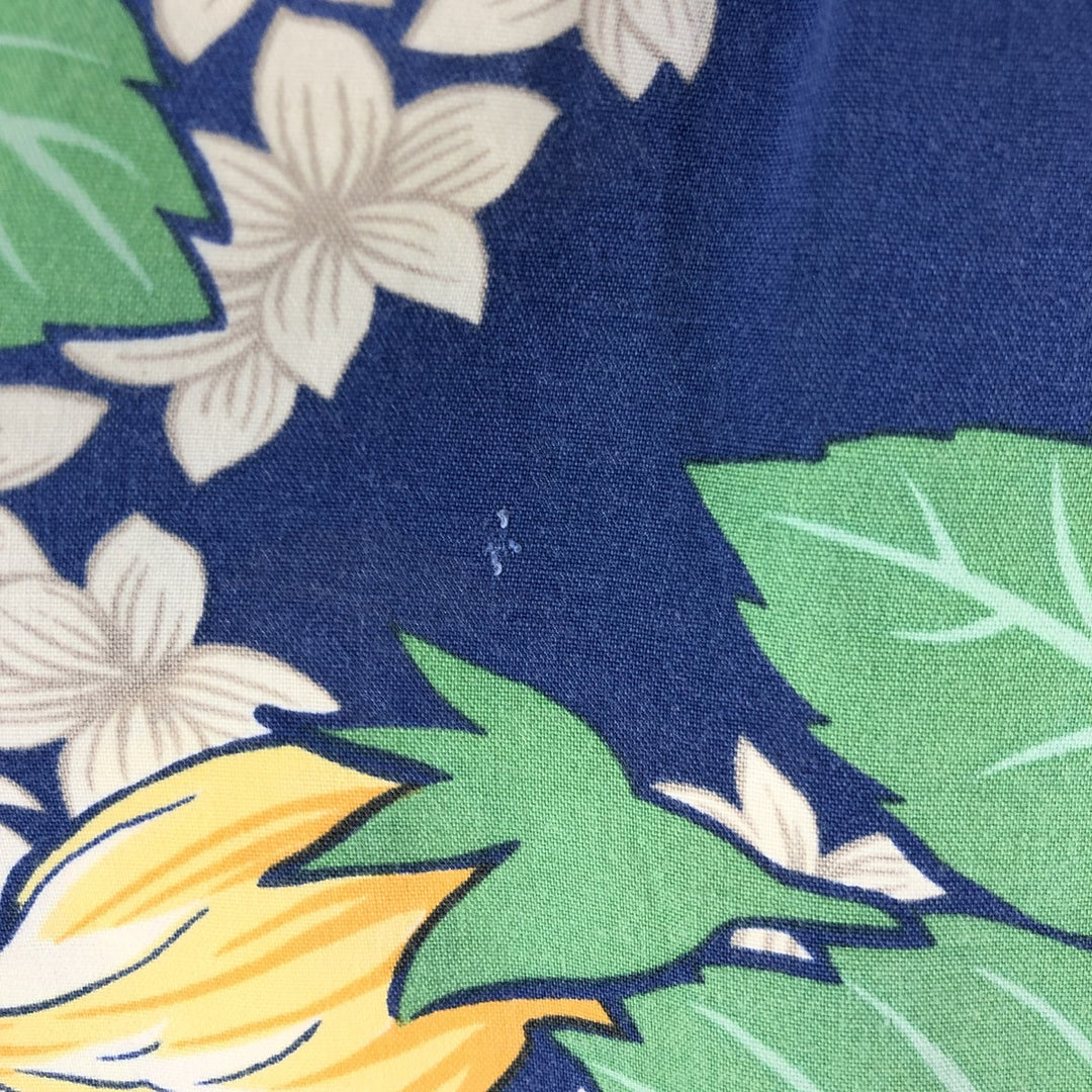 80s-90'S Reyn Spooner Diamond Head Tag All-Over Rayon Hawaiian Aloha Shirt Box Shirt Men's L Size Rayon blue type Vintage Second Hand
