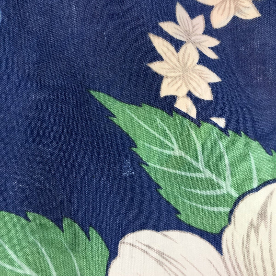 80s-90'S Reyn Spooner Diamond Head Tag All-Over Rayon Hawaiian Aloha Shirt Box Shirt Men's L Size Rayon blue type Vintage Second Hand