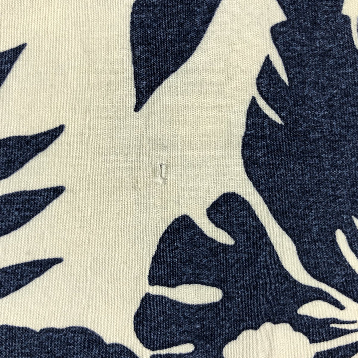 Ralph Lauren CHAPS Chaps Hawaiian Aloha Shirt All-Over Print Men's Size L cotton ivory Vintage Second Hand