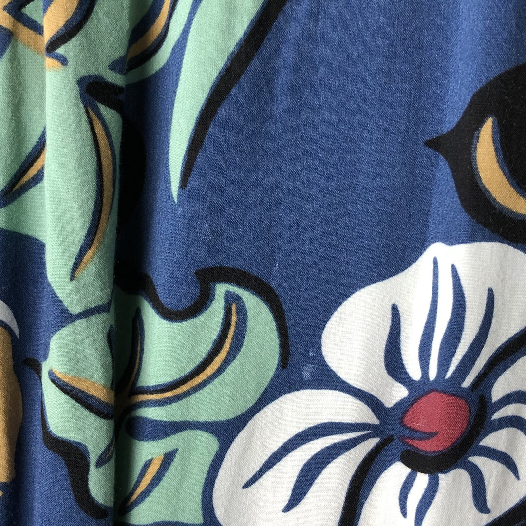 80s-90'S Reyn Spooner Diamond Head Tag All-Over Rayon Hawaiian Aloha Shirt Box Shirt Men's L Size Rayon blue type Vintage Second Hand