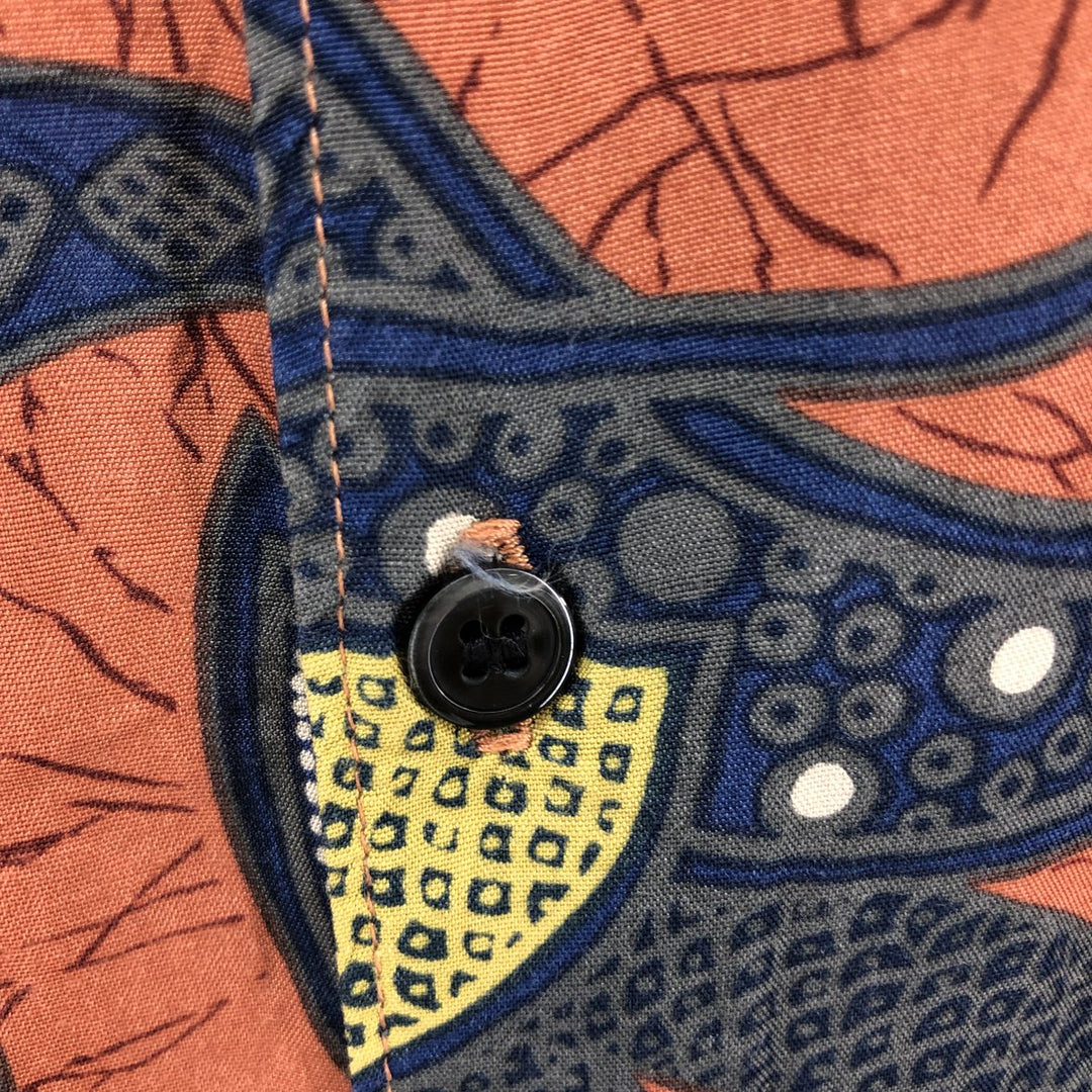 80s-90'S Reyn Spooner Diamond Head Tag All-Over Rayon Hawaiian Aloha Shirt Men's Medium Vintage Rayon red type reddish brown Vintage Second Hand