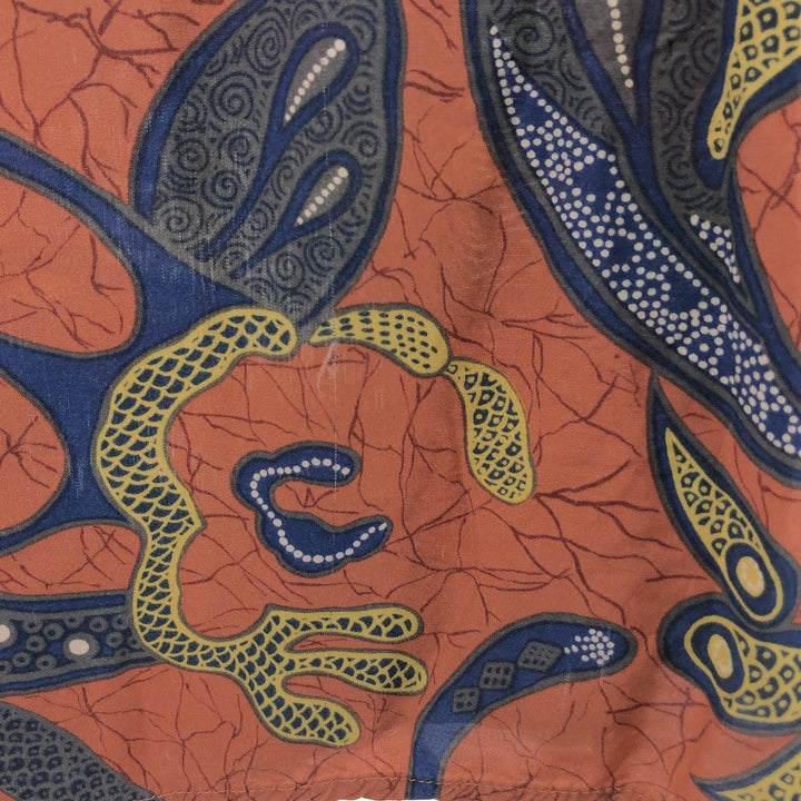 80s-90'S Reyn Spooner Diamond Head Tag All-Over Rayon Hawaiian Aloha Shirt Men's Medium Vintage Rayon red type reddish brown Vintage Second Hand