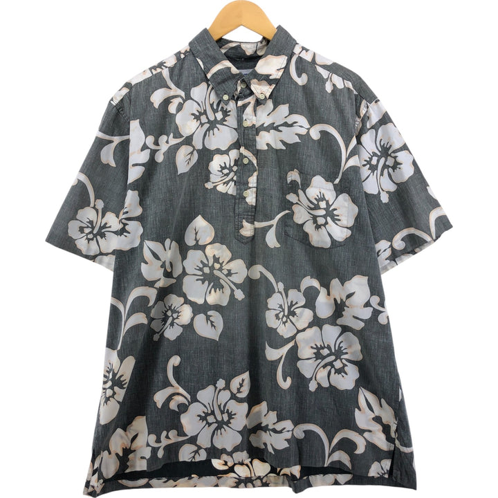 90'S Reyn Spooner Swimsuit Tag Print Pullover Button-Down Hawaiian Aloha Shirt, Men's XXL cotton gray type Vintage Second Hand