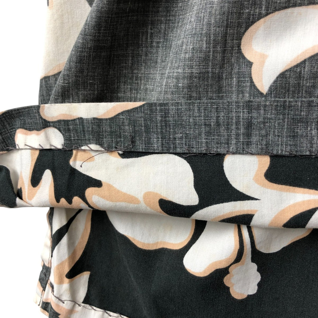 90'S Reyn Spooner Swimsuit Tag Print Pullover Button-Down Hawaiian Aloha Shirt, Men's XXL cotton gray type Vintage Second Hand