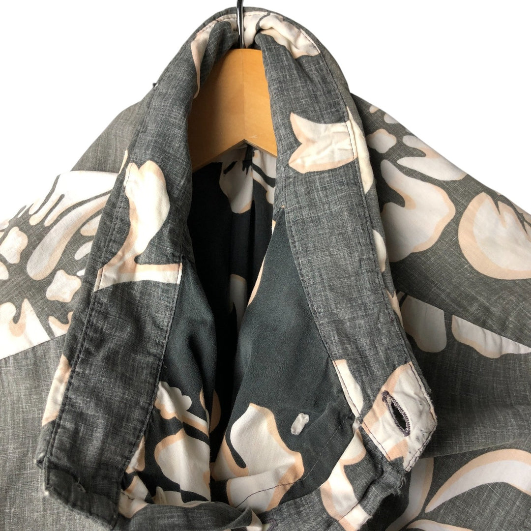 90'S Reyn Spooner Swimsuit Tag Print Pullover Button-Down Hawaiian Aloha Shirt, Men's XXL cotton gray type Vintage Second Hand