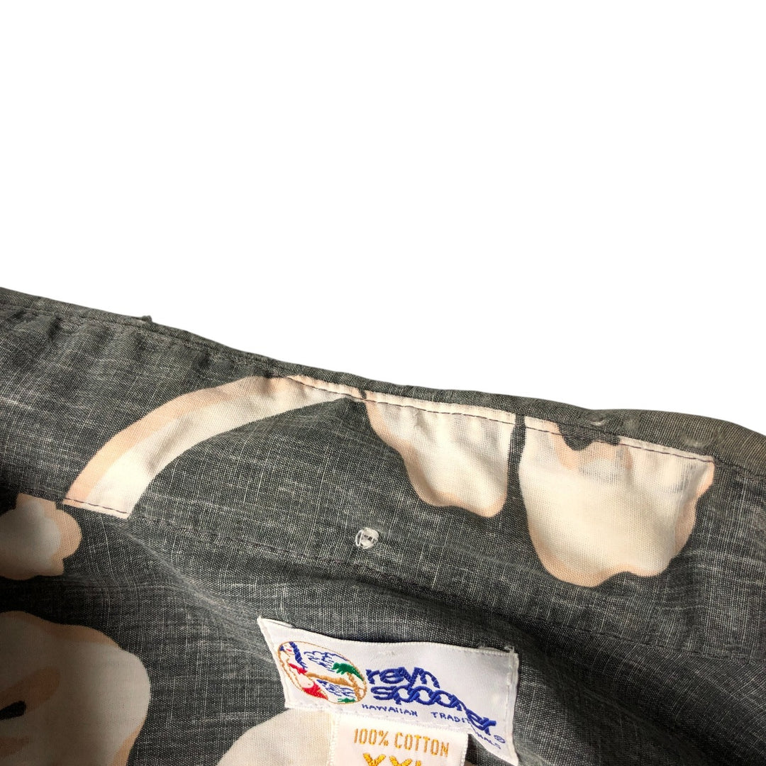 90'S Reyn Spooner Swimsuit Tag Print Pullover Button-Down Hawaiian Aloha Shirt, Men's XXL cotton gray type Vintage Second Hand