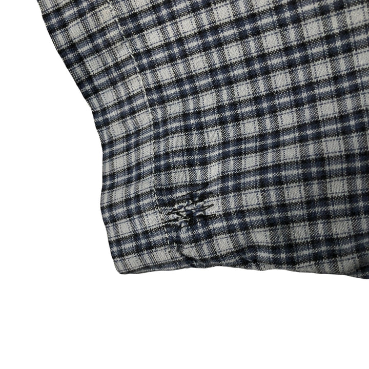 Carhartt Check Pattern Button-down Short Sleeve Work Shirt, Men's XXL cotton blue type Vintage Second Hand