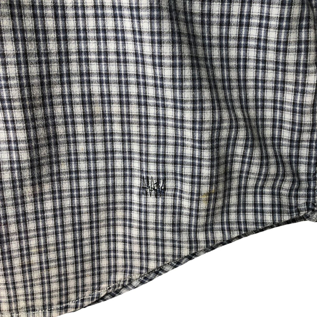 Carhartt Check Pattern Button-down Short Sleeve Work Shirt, Men's XXL cotton blue type Vintage Second Hand