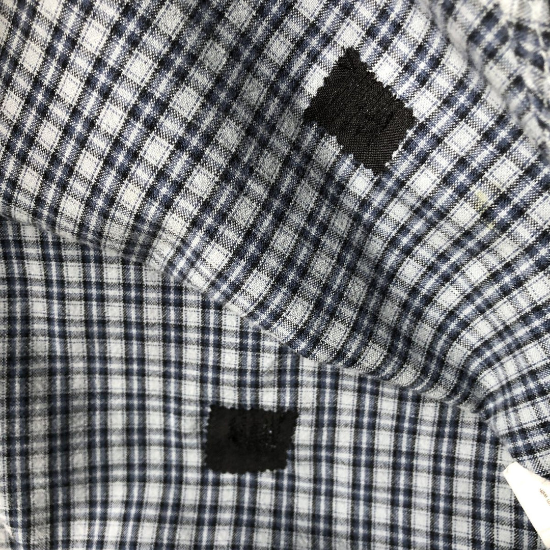 Carhartt Check Pattern Button-down Short Sleeve Work Shirt, Men's XXL cotton blue type Vintage Second Hand
