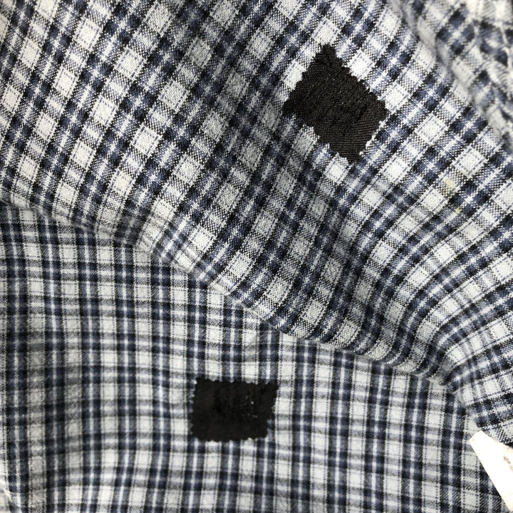 Carhartt Check Pattern Button-down Short Sleeve Work Shirt, Men's XXL cotton blue type Vintage Second Hand