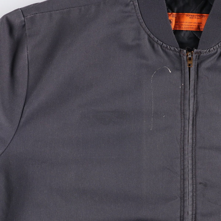 Vintage 80s-90'S Red Kap Work Jacket, Made in USA, Men's XL polyester Charcoal Vintage Second Hand