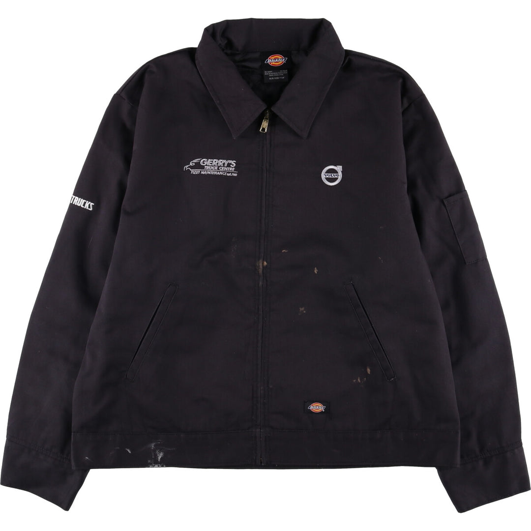 Dickies VOLVO padded work jacket, men's size XL polyester black type Vintage Second Hand