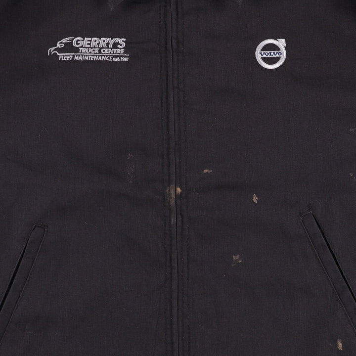 Dickies VOLVO padded work jacket, men's size XL polyester black type Vintage Second Hand