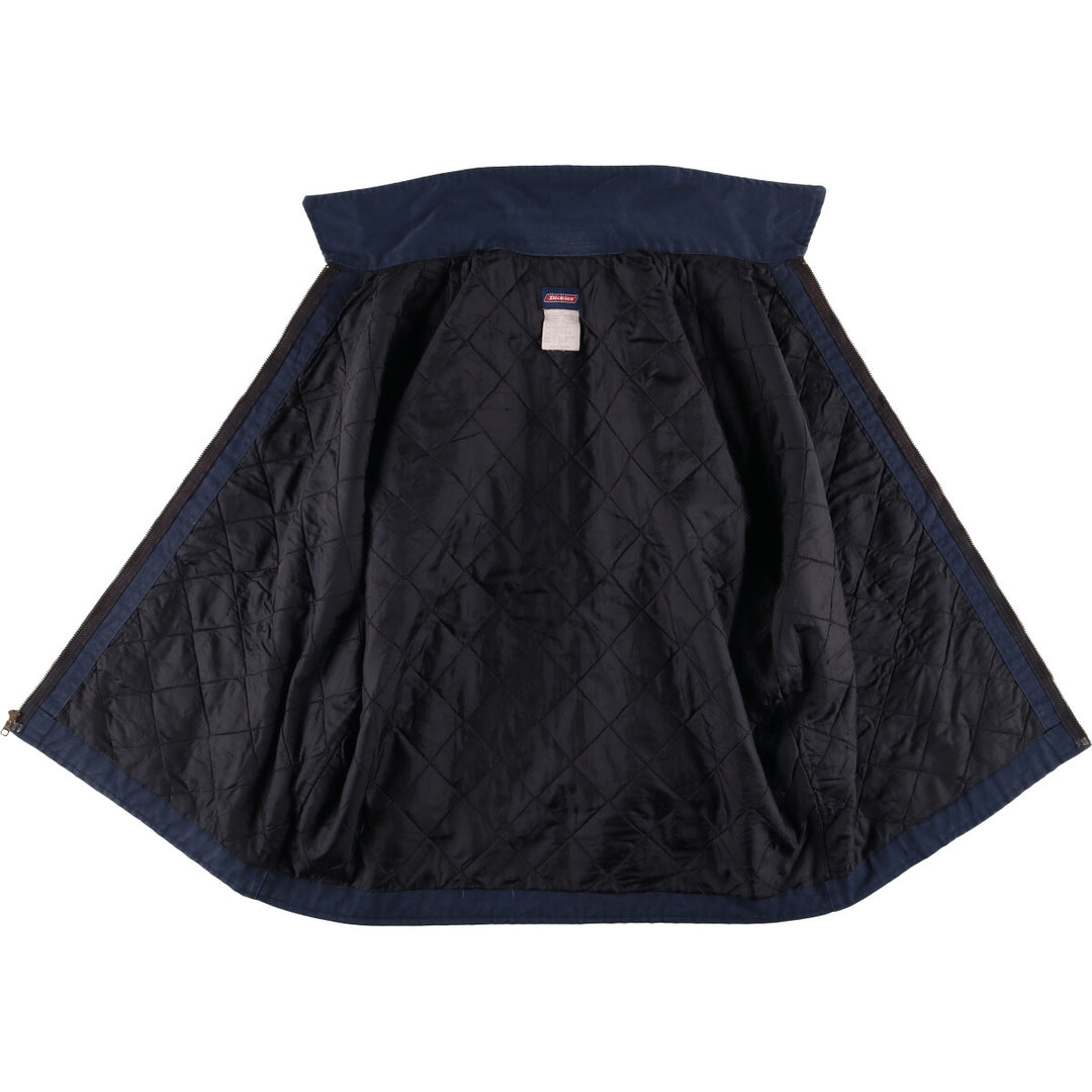 Dickies padded work jacket, men's size L polyester navy blue type Vintage Second Hand