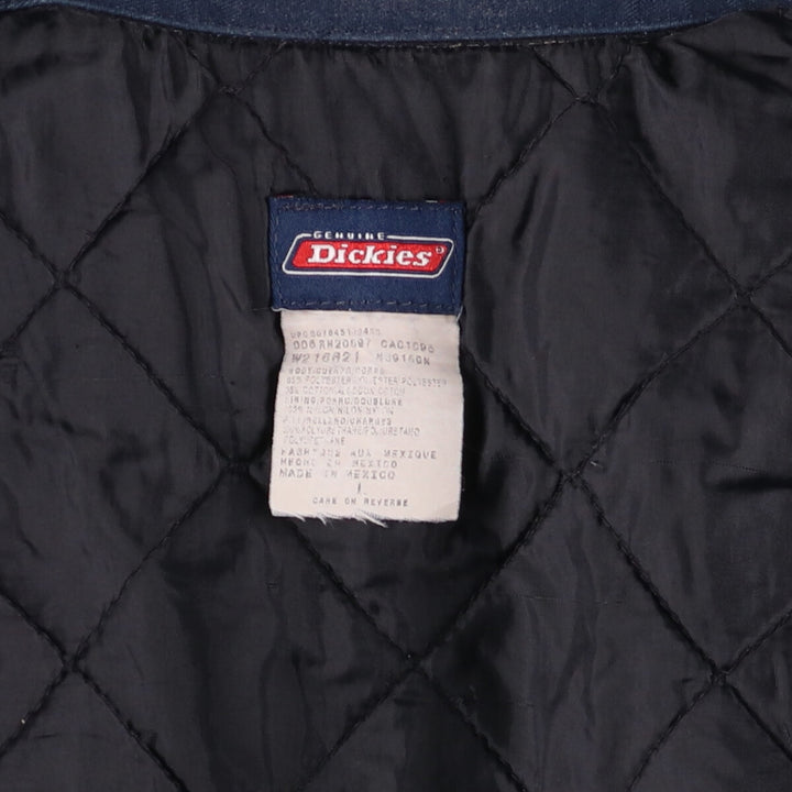 Dickies padded work jacket, men's size L polyester navy blue type Vintage Second Hand