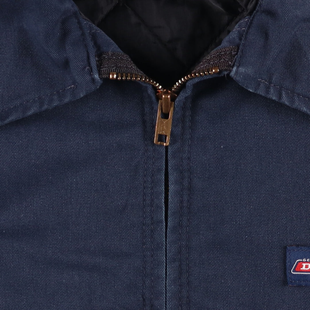 Dickies padded work jacket, men's size L polyester navy blue type Vintage Second Hand