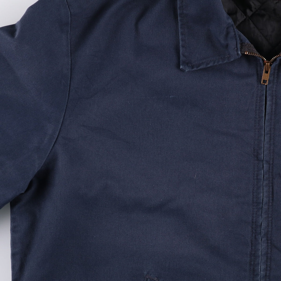 Dickies padded work jacket, men's size L polyester navy blue type Vintage Second Hand