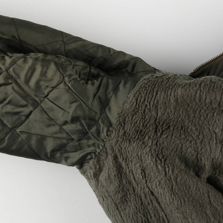 MANSTYLE padded zip-up jacket, men's size M polyester Khaki type Vintage Second Hand