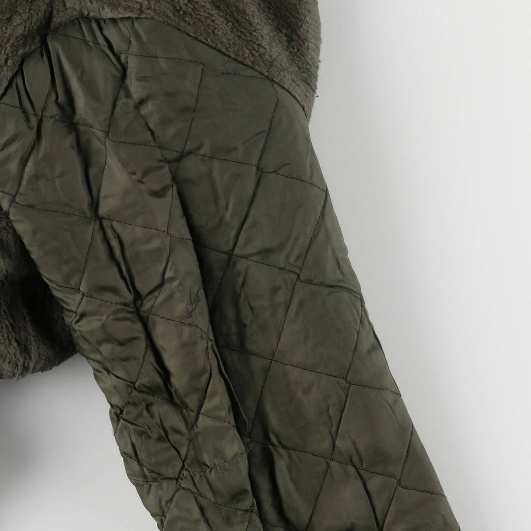 MANSTYLE padded zip-up jacket, men's size M polyester Khaki type Vintage Second Hand