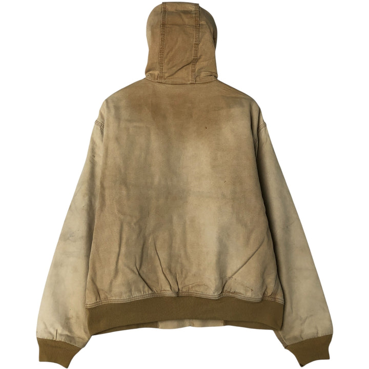 Dickies Active Jacket Type Padded Duck Full Zip Hoodie, Men's Size L cotton Beige type Vintage Second Hand