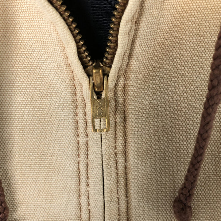 Dickies Active Jacket Type Padded Duck Full Zip Hoodie, Men's Size L cotton Beige type Vintage Second Hand