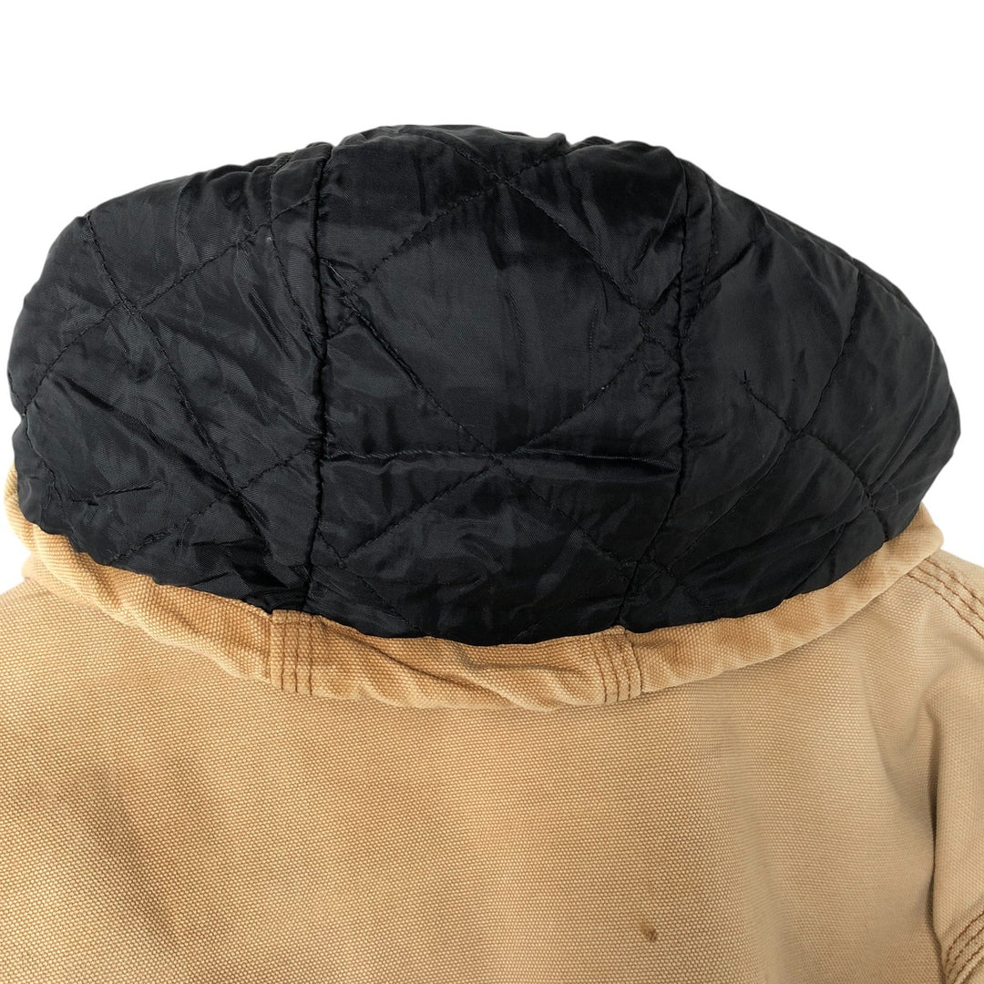 Dickies Active Jacket Type Padded Duck Full Zip Hoodie, Men's Size L cotton Beige type Vintage Second Hand