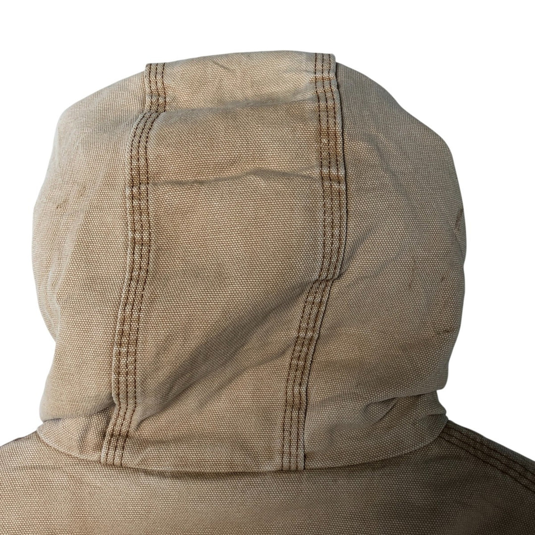 Dickies Active Jacket Type Padded Duck Full Zip Hoodie, Men's Size L cotton Beige type Vintage Second Hand