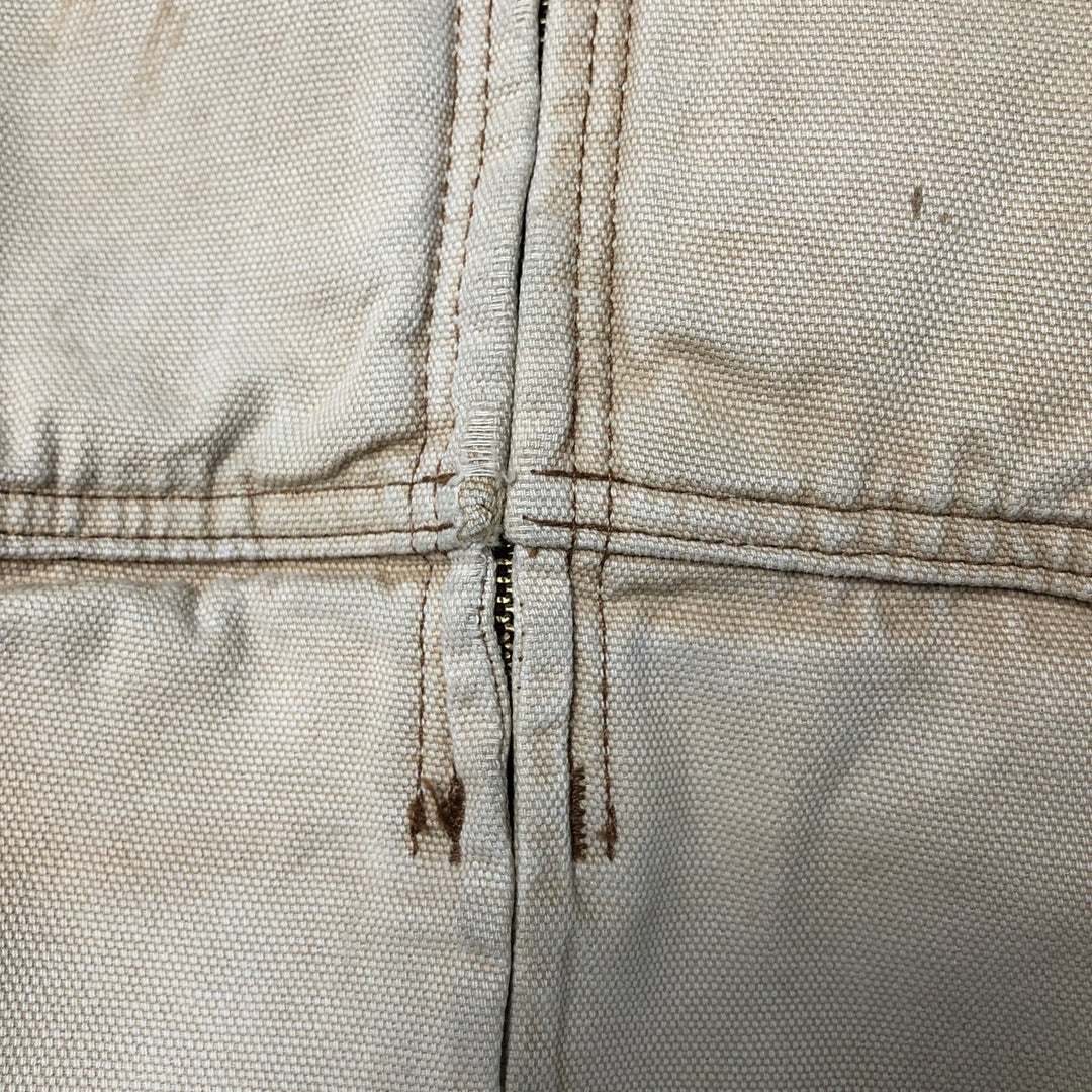 Dickies Active Jacket Type Padded Duck Full Zip Hoodie, Men's Size L cotton Beige type Vintage Second Hand